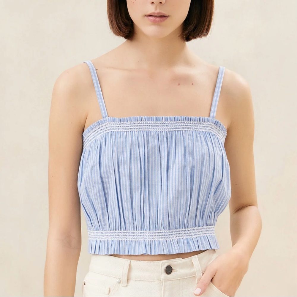 Loeffler randall Blue and white striped crop top size XS